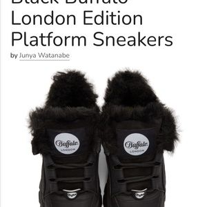 Junya Watanabe Black Buffalo London Edition Platform Sneakers  size 38